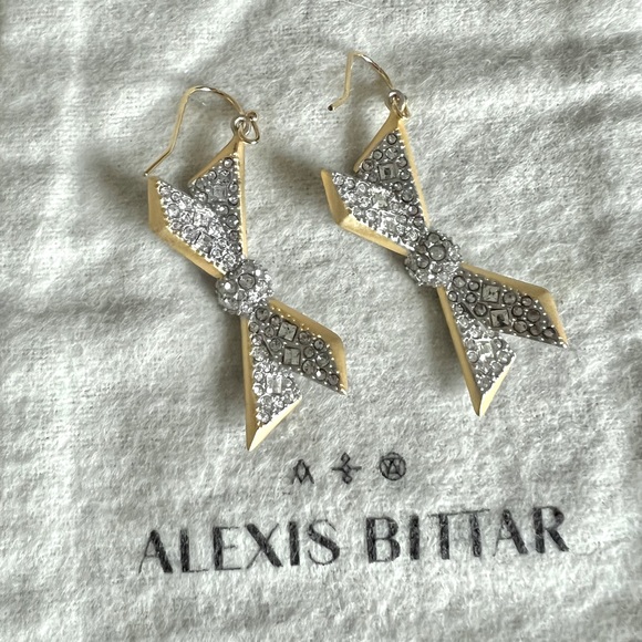 Alexis Bittar Swarovski Crystal Bow Earrings - Picture 5 of 8